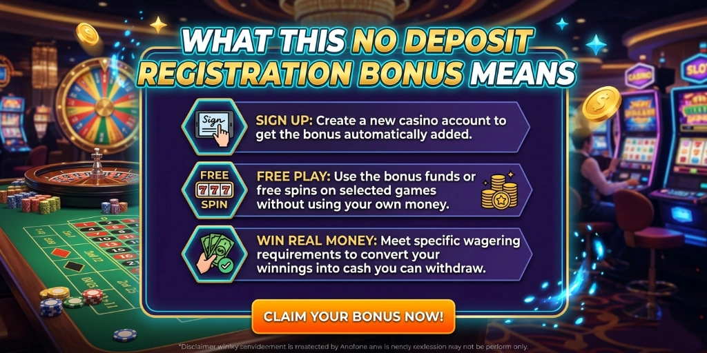 What This No Deposit Registration Bonus Means